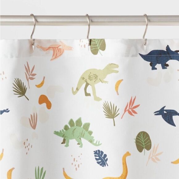 Pillowfort Dinosaur Print Shower Curtain - Picture 3 of 6